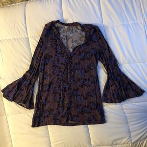 FREE PEOPLE Bell Sleeve Top